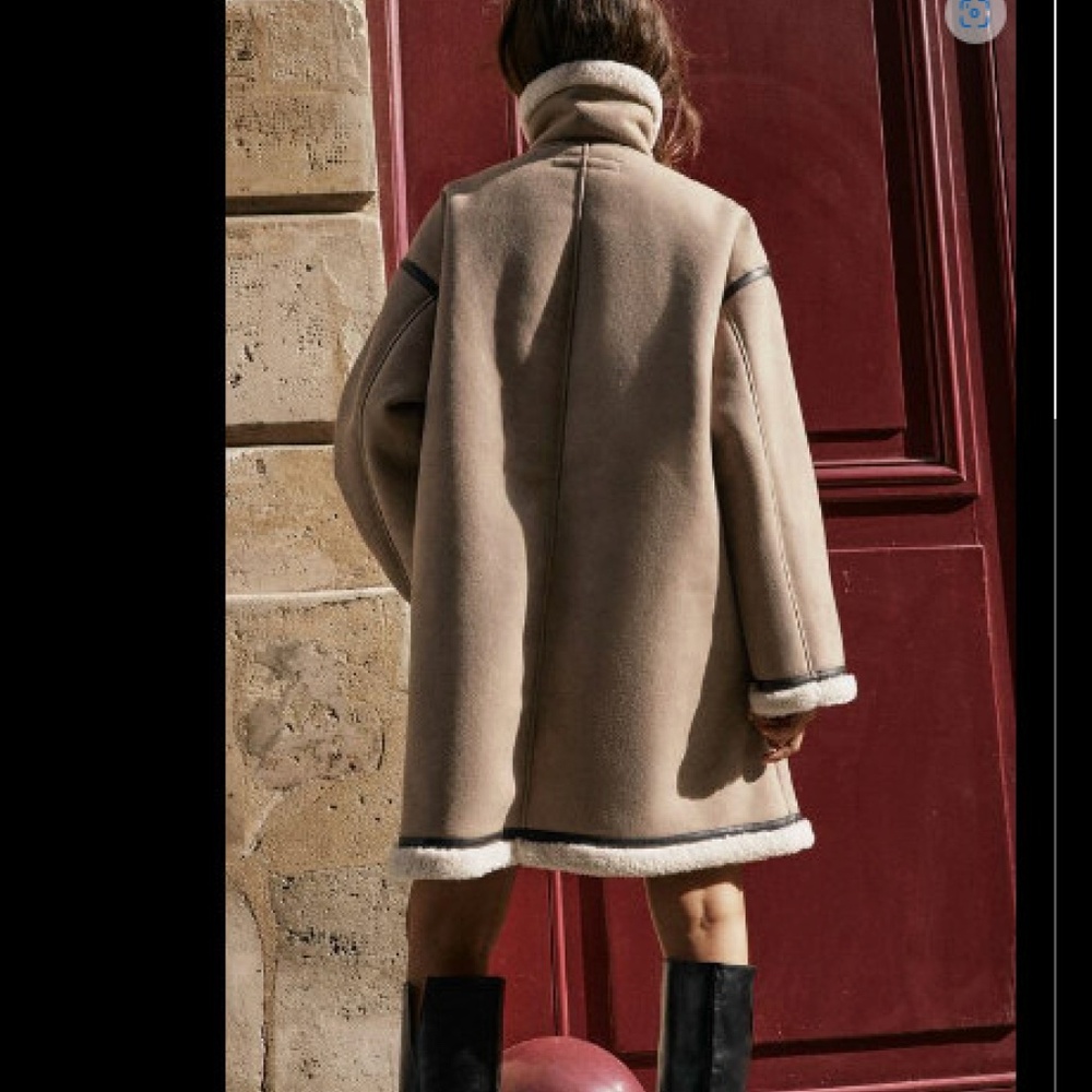 Buttoned Double Faced Coat - image 8